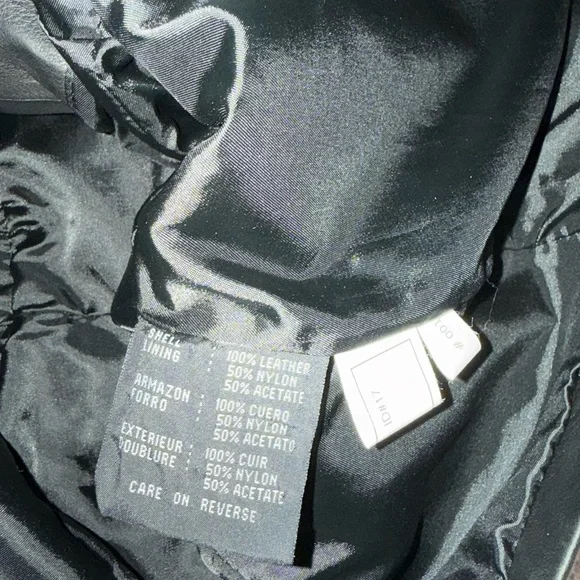 Kenneth Cole Reaction Black 100% Leather Jacket Size Large - Picture 6 of 6